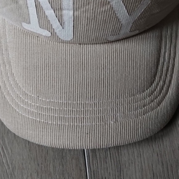 I Love New York Trucker Hat Corduroy Snapback Cap Beige White Black OSFA NYC NY - Picture 5 of 12